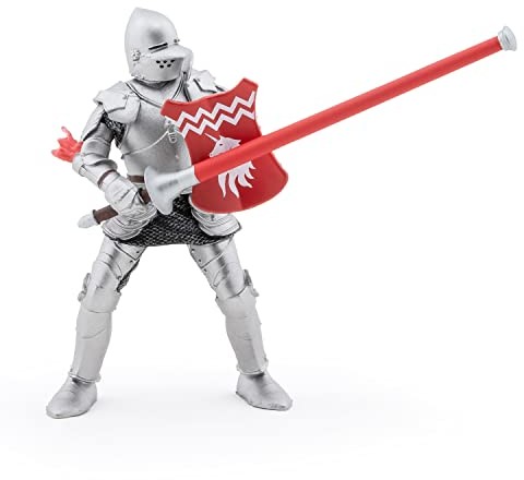 Papo Rycerz Jednorożec z Lance Medieval-Fantastic Figurka, 39782, Wielokolorowy 39782