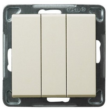 Ospel Sonata ecru łącznik potrójny ŁP-13R/m/27 ŁP-13R/m/27