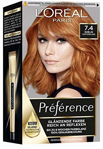 L'Oréal Paris Préférence 7.4 miedziany blond (Dublin) 3 sztuki (3 x 213 g)