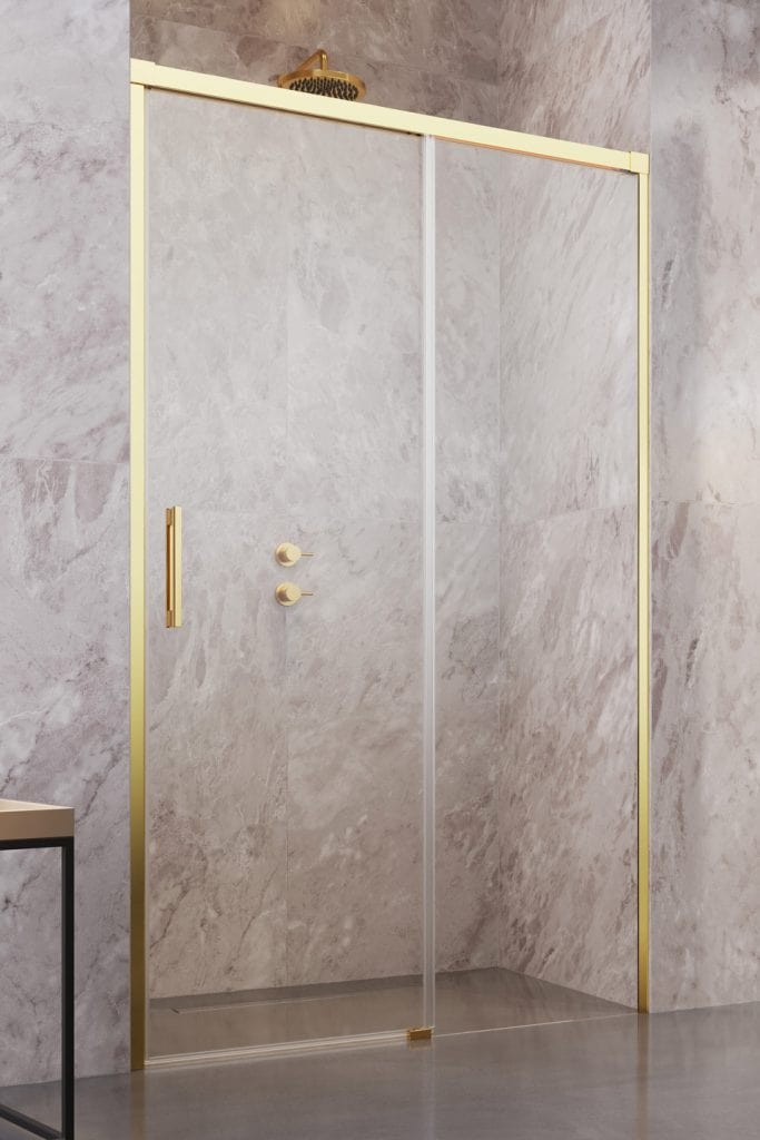 Radaway Idea DWJ Gold 110 drzwi wnękowe prysznicowe h:2005 przejrzyste złoty prawe 387015-09-01R