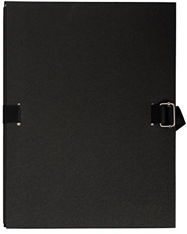 Exacompta Exacompta 721E teczka na dokumenty (odpinany grzbiet fałdowany, kaszerowany karton, barwiona okładka z tkaniny, format DIN A4) 1 sztuka czarna 721E