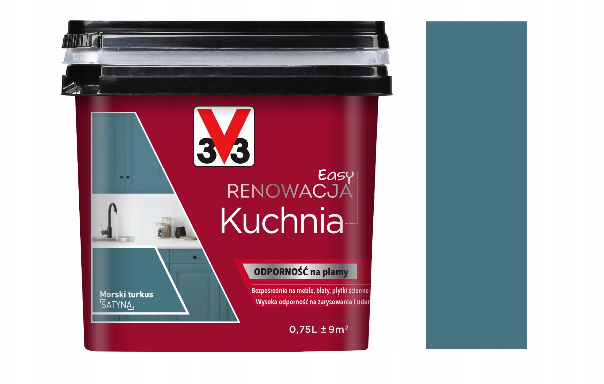 V33 Easy Renowacja Kuchnia Morski Turkus 0.75L