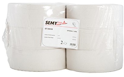 Semy Top semy Top ST 88038 papier toaletowy Jumbo, 2-warstwowe, recyklingu, średnica 28 cm (zestaw 6 szt.) ST-88038