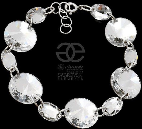 Swarovski Arande przepiękna bransoletka CRYSTAL SREBRO 4753253912