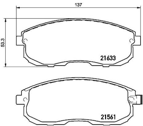 BREMBO Zestaw klocków hamulcowych, hamulce tarczowe P 79 030