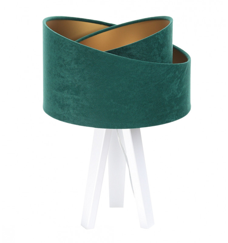 ImoLight Lampka stołowa mini-trójnóg biały Awena Zielono-złota