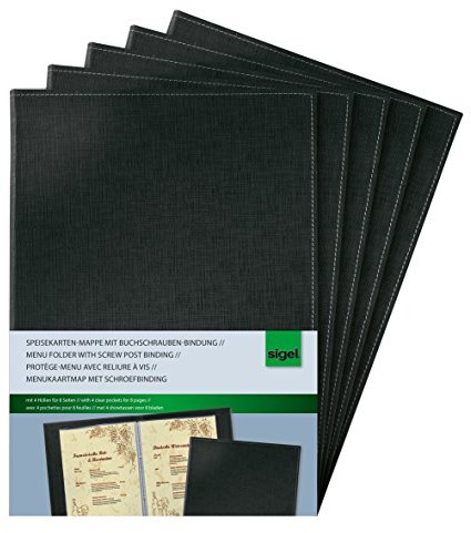 Sigel skręcana okładka do karty dań A4 SM130/5