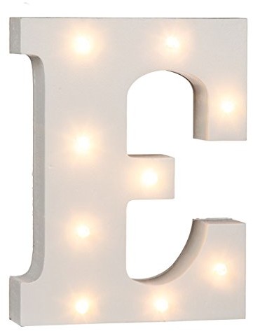 Out of the Blue Oświetlone drewniane litery, cyfry i znaki od A do Z i 0  1 z oświetleniem LED (57/6078)