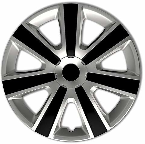 AUTOSTYLE Zestaw kołpaków ozdobnych VR, 14 cali, srebrny/czarny PP 5154SB