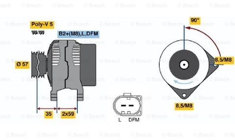 BOSCH Alternator 0 986 049 101