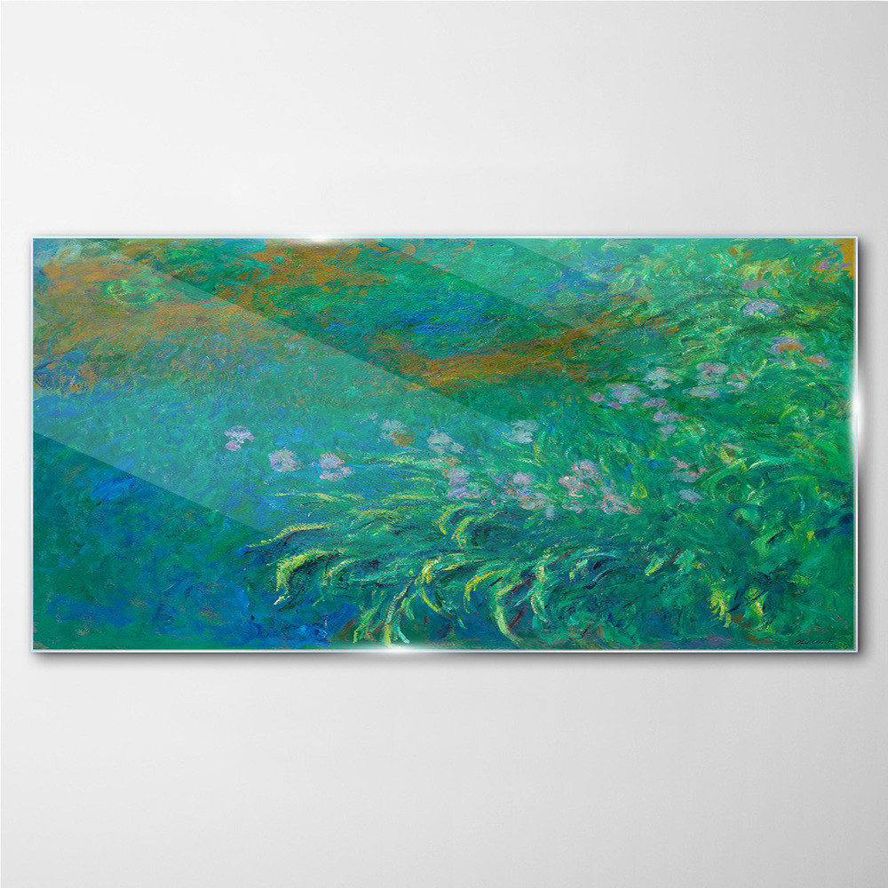 PL Coloray Obraz na Szkle Irysy Monet 140x70cm