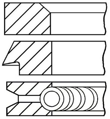 GOETZE Zestaw pierścieni tłokowych 08-154400-00