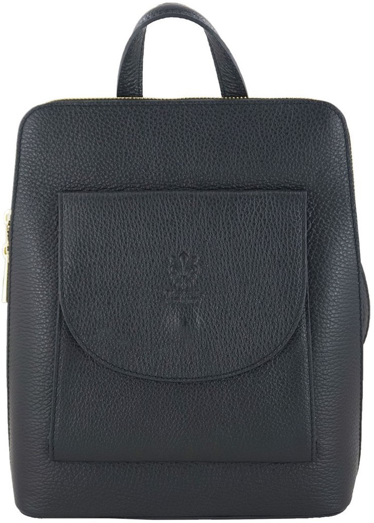 Barberini's Plecak skórzany / listonoszka - Casual 2w1 - Czarny 800-1