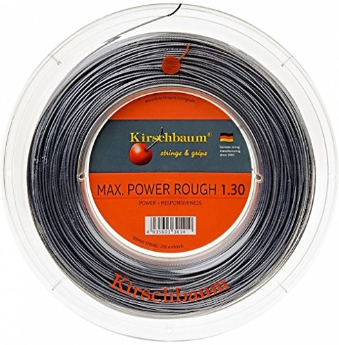Kirschbaum naciąg rolka Max Power Rough, 1.30 MM, antracyt, 200 m, 0105260218400016 MPR130-1,3 mm