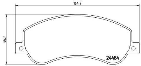 BREMBO Zestaw klocków hamulcowych, hamulce tarczowe P 85 115