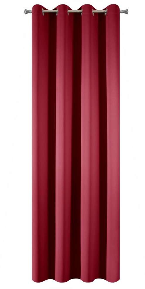 Euro Firany Zasłona 135 x 250 Dekoracyjna Parisa Czerwień 1204934
