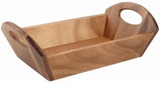 T&G Woodware NextDay Cufflinks cateringu dl146 koszyk na chleb, drewno akacjowe, 98 MM H  MM X 310 MM X szer. 180 MM D DL146