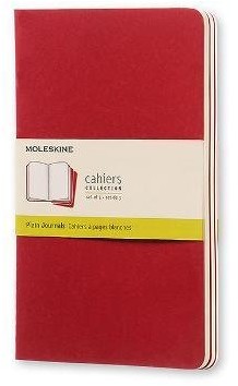 Moleskine Cahier notes, okładka kartonowa, zestaw 3 sztuki, Preiselbeerrot Large S31038