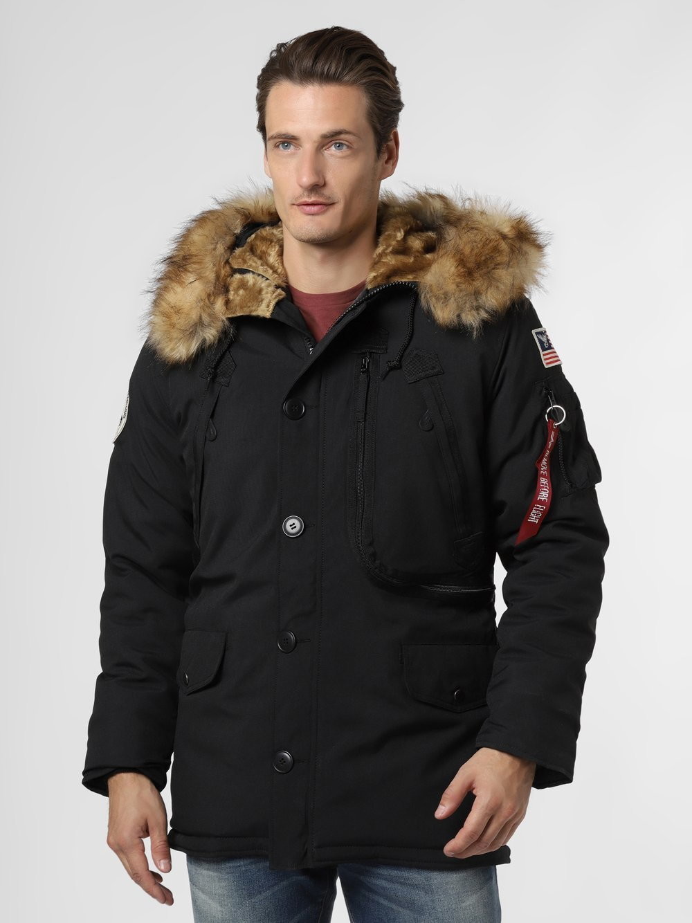 Alpha Industries Industries - Parka męska, czarny
