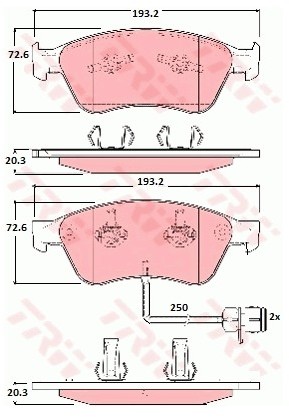 TRW Klocki hamulcowe - komplet GDB1598
