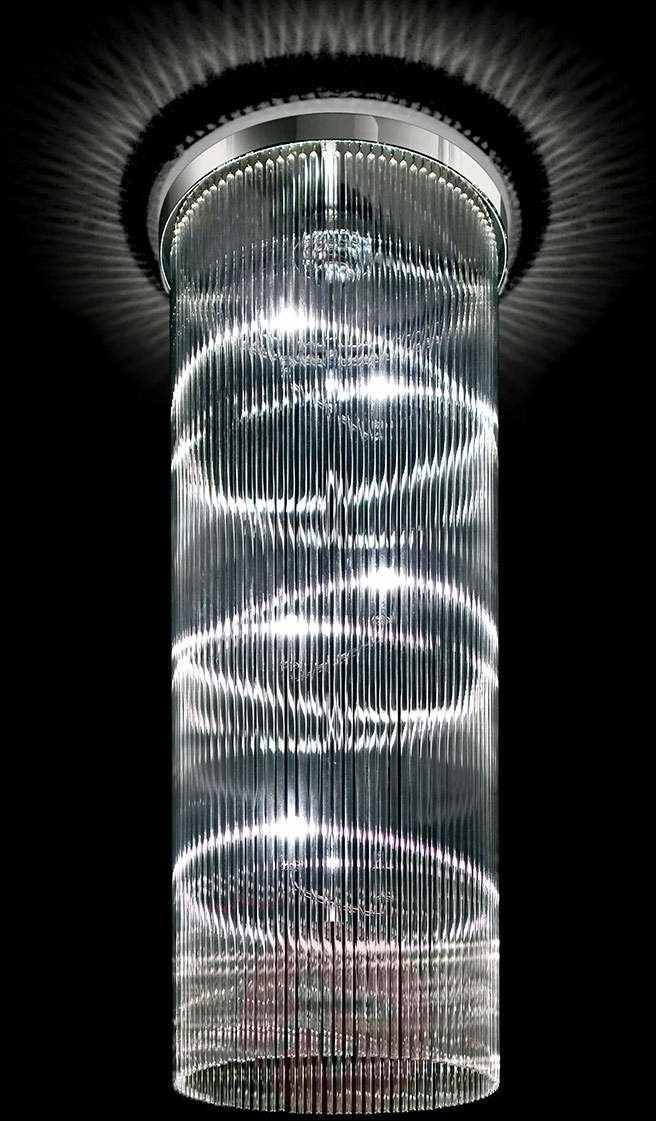 Lampa wisząca Cannucce ze szklanymi płytkami