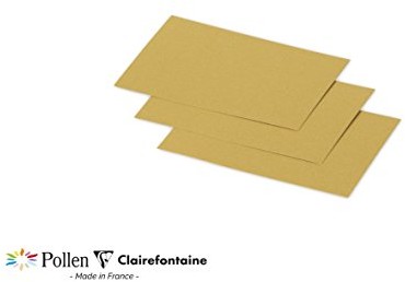 Clairefontaine 11292 C zestaw pyłków 25 kartek 7 x 9,5 cm, złoty 11292C