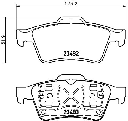 Mintex Zestaw klocków hamulcowych, hamulce tarczowe MDB2281