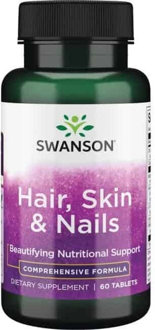 SWANSON Hair, Skin & Nails (Włosy, Skóra, Paznokcie) 60 Tabletek
