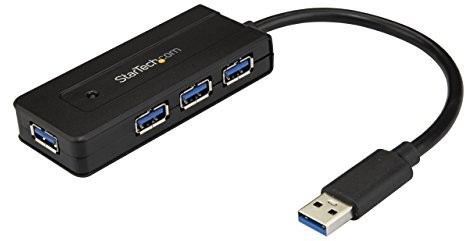 STARTECH.COM Startech.COM USB 3.0 Hub 4 port  z przyłączem ładowania  zasilacz sieciowy w zestawie  USB Port rozszerzeń  USB Splitter ST4300MINI