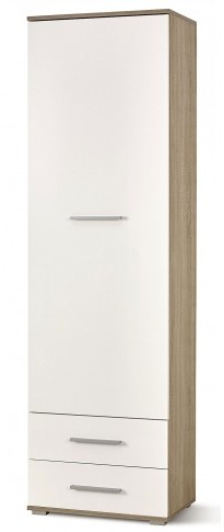 Szafa c2 głębokość 40 cm - biały połysk + dąb sonoma W9-A18