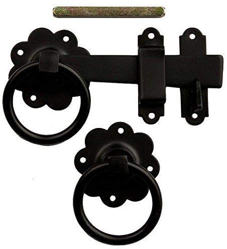 Bulk Hardware 150 mm pierścień blokujący bramki, ocynkowany /, biały