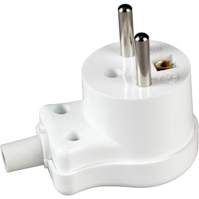 Plast-Rol Wtyczka 16A z uziemieniem okrągła kątowa WT-16 biała