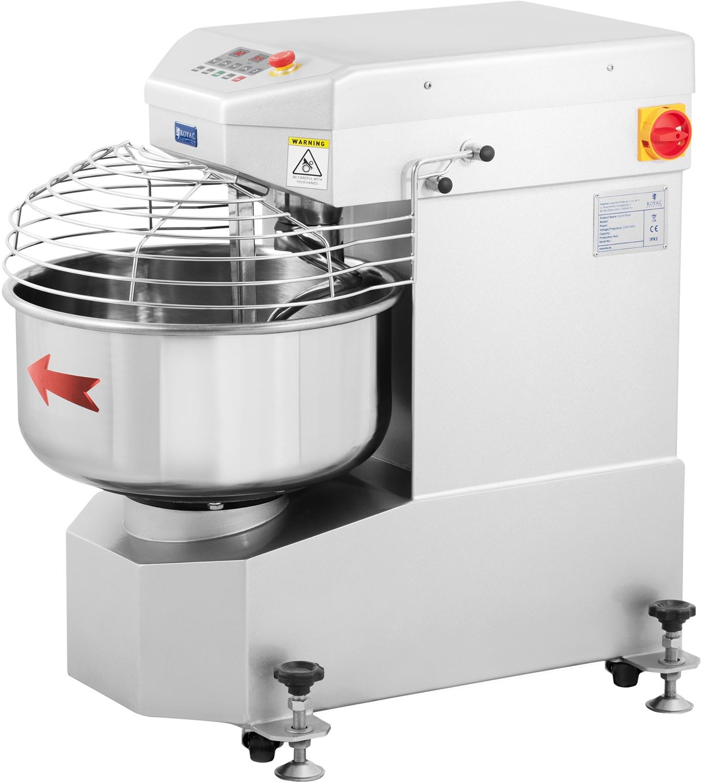 Royal Catering Mikser spiralny 33 l 1800 W RCPM-30,1S