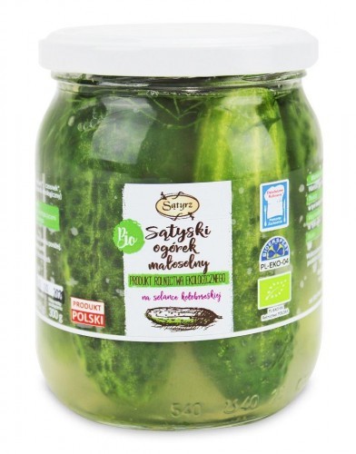 SĄTYRZ (warzywa kiszone) Ogórki Sątyskie Małosolne Bio 400 g (300 g) - Sąty