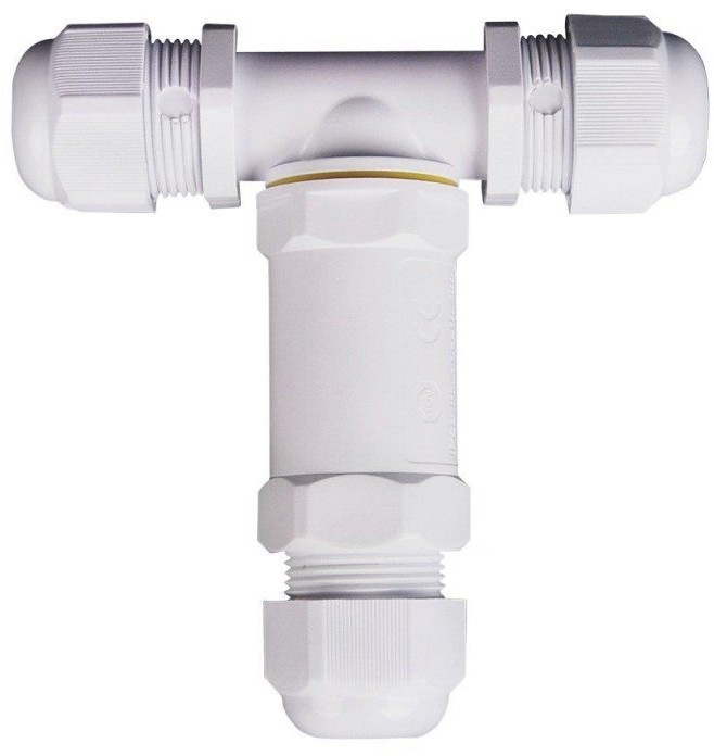 Geberit v-tac Mufa Hermetyczna Biała Trójnik 0.5-4mm2 Średnica kabla 8-12mm IP68 V-TAC VT-869