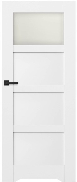Drzwi bezprzylgowe z podcięciem Connemara 80 prawe kredowo-białe SBI003630