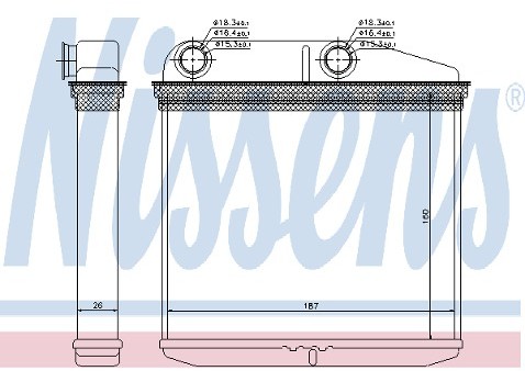 NISSENS Wymiennik ciepła, ogrzewanie wnętrza 72037