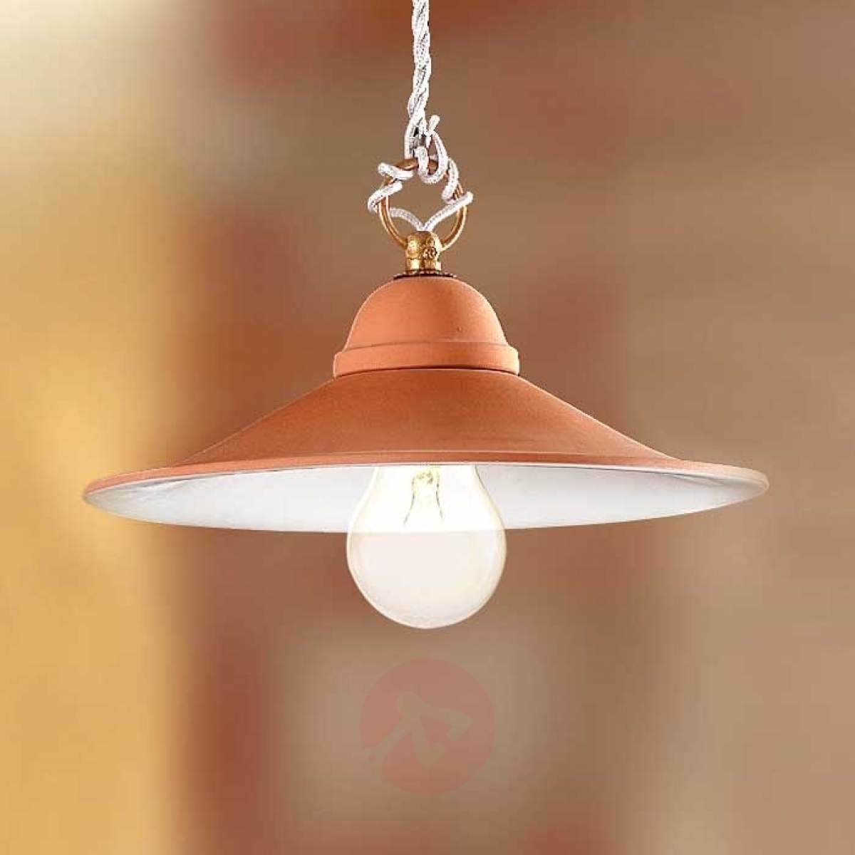 Lampa wisząca GIULIA z ceramicznym Kloszem 43 cm