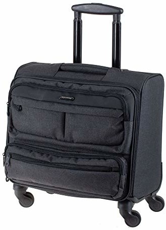 LIGHTPAK Business wózek na laptopa RONNEY Laptop Businesstrolley wielofunkcyjny kufer Notebook Overnightcase walizka na kółkach walizka na kółkach bagaż podręczny bagaż podręczny nylon antracyt 46144