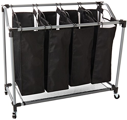 Honey can do Honey-Can-Do SRT-01682 de Luxe kieszenie Sorter torba z czterema półkami  tkanina, materiału, czarna, 8.89 x 18.41 x 89.53 cm SRT-01682