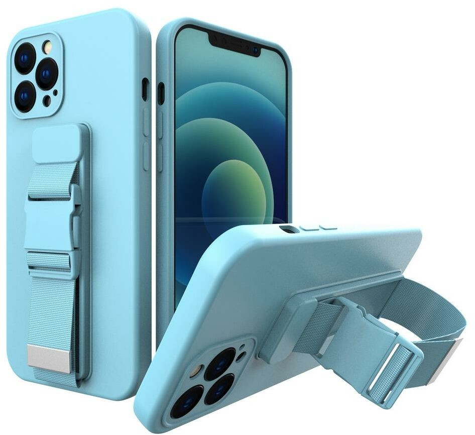 Hurtel Rope case żelowe etui ze smyczą łańcuszkiem torebka smycz iPhone 11 Pro niebieski