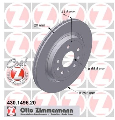 Zimmermann Tarcza hamulcowa 430.1496.20