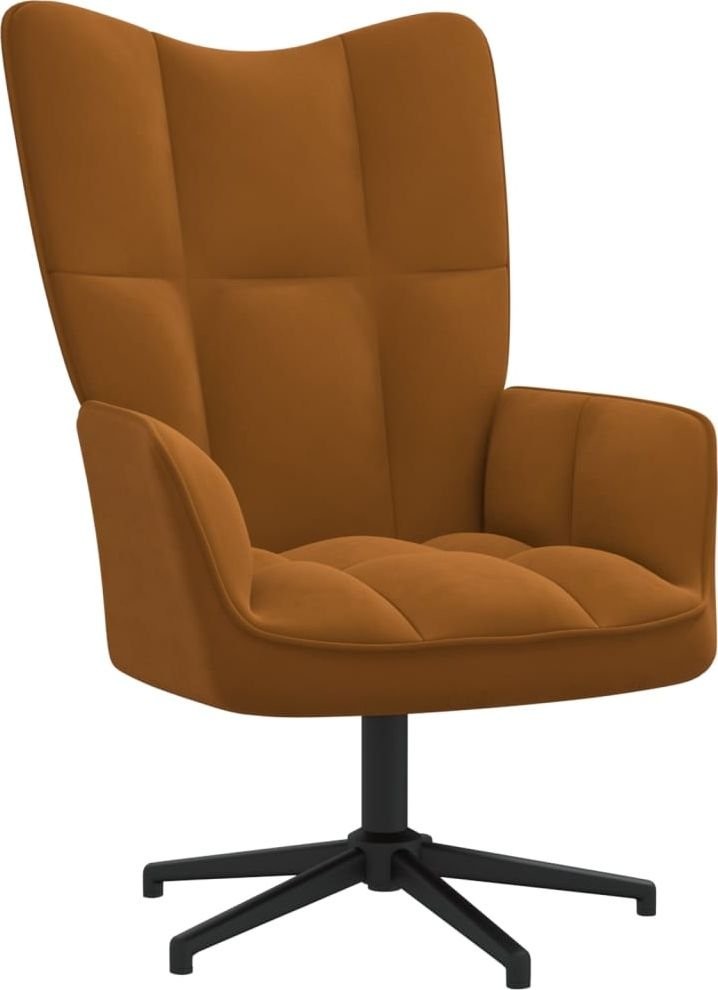 vidaXL Fotel brązowy obity aksamitem 328059