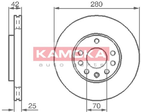 KAMOKA Tarcza hamulcowa 1032082