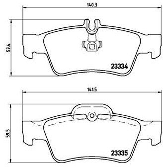 BREMBO Zestaw klocków hamulcowych, hamulce tarczowe P 50 052