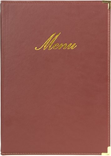 Securit SECURIT Classic o wyglądzie skóry A4 wino Flash, łącznie z 1 wkładką dopplete do menu (do 4seiten A4)  czerwony MCCRLSWR