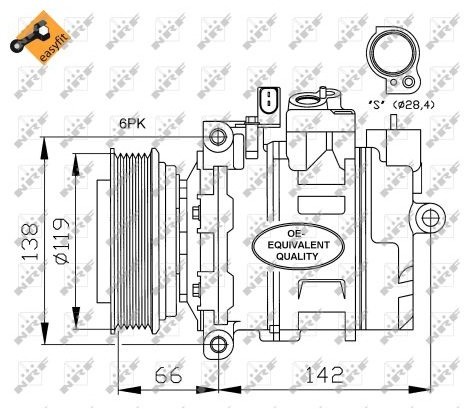 NRF Kompresor, klimatyzacja NRF 32111