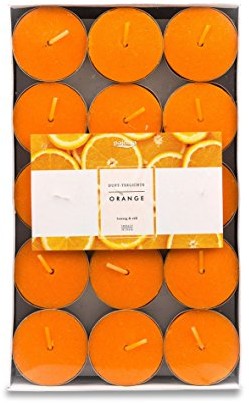 Pajoma Orange Modern Line 91026, zestaw świeczek zapachowych, 30 szt., czas palenia ok. 14 h, wysokość 1,5 cm 91026