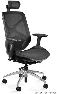 Unique Fotel ergonomiczny HERO Siatka Czarny ZM-6661-B-NWH-4