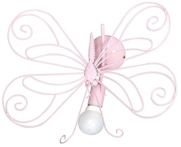 Luminex Lampa wisząca dziecięca Motyl 1xE27/60W różowa